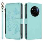 For Realme Narzo 80 Pro  Butterfly Love Flower Multi-card Zipper Wallet Leather Phone Case(Mint Green) - 2