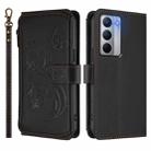 For Realme Narzo 80x Butterfly Love Flower Multi-card Zipper Wallet Leather Phone Case(Black) - 2