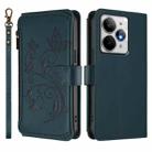 For Realme Neo7 Turbo Butterfly Love Flower Multi-card Zipper Wallet Leather Phone Case(Dark Green) - 2