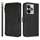 For Realme Neo7 Turbo Butterfly Love Flower Multi-card Zipper Wallet Leather Phone Case(Black) - 2