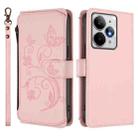 For Realme Neo7 Turbo Butterfly Love Flower Multi-card Zipper Wallet Leather Phone Case(Pink) - 2