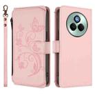 For Realme P3 Pro 5G Global Butterfly Love Flower Multi-card Zipper Wallet Leather Phone Case(Pink) - 2
