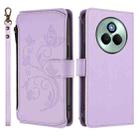 For Realme P3 Pro 5G Global Butterfly Love Flower Multi-card Zipper Wallet Leather Phone Case(Light Purple) - 2