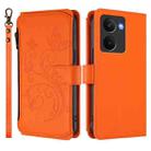 For Realme P3 Ultra 5G Global Butterfly Love Flower Multi-card Zipper Wallet Leather Phone Case(Orange) - 2