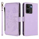 For Realme P3 Ultra 5G Global Butterfly Love Flower Multi-card Zipper Wallet Leather Phone Case(Light Purple) - 2
