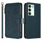 For Realme V70 5G / 14x Global / C75 5G Butterfly Love Flower Multi-card Zipper Wallet Leather Phone Case(Dark Green) - 2