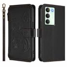 For Realme V70 5G / 14x Global / C75 5G Butterfly Love Flower Multi-card Zipper Wallet Leather Phone Case(Black) - 2