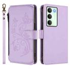 For Realme V70 5G / 14x Global / C75 5G Butterfly Love Flower Multi-card Zipper Wallet Leather Phone Case(Light Purple) - 2