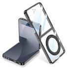 For Samsung Galaxy Z Flip7 5G GKK Integrated Electroplating Full Coverage Phone Case with Magnetic Rotating Bracket(Black) - 1