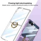 For Samsung Galaxy Z Flip7 5G GKK Integrated Electroplating Phantom Full Coverage Phone Case with Ring(Purple) - 3