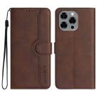 For Doogee Note 58 / Note 58 Pro Heart Pattern Skin Feel Leather Phone Case(Brown) - 1