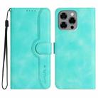 For Doogee Note 58 / Note 58 Pro Heart Pattern Skin Feel Leather Phone Case(Light Blue) - 1