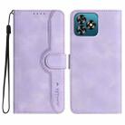 For Oukitel C53 Heart Pattern Skin Feel Leather Phone Case(Purple) - 1