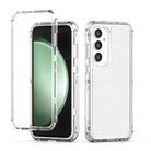 For Samsung Galaxy S25 / S24 5G Transparent Acrylic Laser Paper Phone Case(Love Heart) - 1
