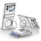 For Huawei nova Flip GKK Folding Magnetic Hinge Phantom Phone Case with Rotating Stand(Silver) - 1
