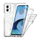 For Motorola Moto G14 Transparent Acrylic Laser Paper Phone Case(Snowflake) - 3