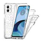 For Motorola Moto G14 Transparent Acrylic Laser Paper Phone Case(Love Heart) - 3