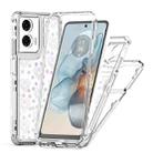For Motorola Moto G24 Power 4G Transparent Acrylic Laser Paper Phone Case(Love Heart) - 3