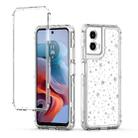For Motorola Moto G34 5G Transparent Acrylic Laser Paper Phone Case(Stars) - 1