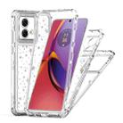 For Motorola Moto G84 5G Transparent Acrylic Laser Paper Phone Case(Stars) - 3