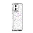 For Motorola Moto G84 5G Transparent Acrylic Laser Paper Phone Case(Love Heart) - 2