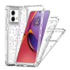For Motorola Moto G84 5G Transparent Acrylic Laser Paper Phone Case(Love Heart) - 3
