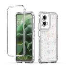 For Motorola Moto G35 5G Transparent Acrylic Laser Paper Phone Case(Stars) - 1