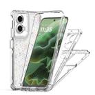 For Motorola Moto G35 5G Transparent Acrylic Laser Paper Phone Case(Stars) - 3