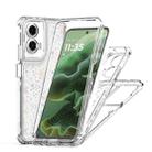 For Motorola Moto G35 5G Transparent Acrylic Laser Paper Phone Case(Snowflake) - 3