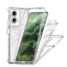For Motorola Moto G35 5G Transparent Acrylic Laser Paper Phone Case(Love Heart) - 3