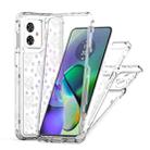 For Motorola Moto G55 / G54 5G Transparent Acrylic Laser Paper Phone Case(Love Heart) - 3