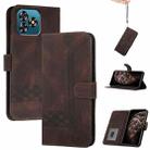 For Oukitel C53 Cubic Skin Feel Flip Leather Phone Case(Brown) - 1