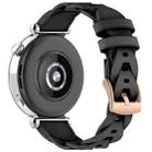 18mm Rose Gold Buckle Twist Leather Watch Band(Black) - 2
