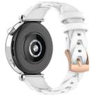 18mm Rose Gold Buckle Twist Leather Watch Band(White) - 2