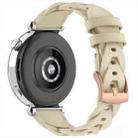 18mm Rose Gold Buckle Twist Leather Watch Band(Apricot) - 2