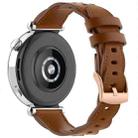 18mm Rose Gold Buckle Twist Leather Watch Band(Brown) - 2