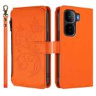 For vivo iQOO Neo 10+ Butterfly Love Flower Multi-card Zipper Wallet Leather Phone Case(Orange) - 2