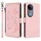 For vivo V50 5G Global / V50e 5G Butterfly Love Flower Multi-card Zipper Wallet Leather Phone Case(Pink) - 2