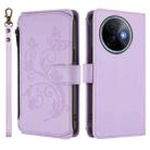For vivo Y39 5G Global / Y300i 5G Butterfly Love Flower Multi-card Zipper Wallet Leather Phone Case(Light Purple) - 2