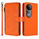 For vivo S20 Pro 5G Butterfly Love Flower Multi-card Zipper Wallet Leather Phone Case(Orange) - 2