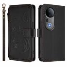 For vivo S20 Pro 5G Butterfly Love Flower Multi-card Zipper Wallet Leather Phone Case(Black) - 2