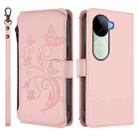 For vivo V40e 5G India / iQOO Z9s 5G Butterfly Love Flower Multi-card Zipper Wallet Leather Phone Case(Pink) - 2