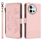 For vivo V40 Lite 5G / V30e 5G Butterfly Love Flower Multi-card Zipper Wallet Leather Phone Case(Pink) - 2