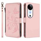 For vivo S19 Butterfly Love Flower Multi-card Zipper Wallet Leather Phone Case(Pink) - 2