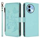For vivo Y38 5G Global / T3X 5G Butterfly Love Flower Multi-card Zipper Wallet Leather Phone Case(Mint Green) - 2