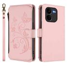 For vivo iQOO Z9x Butterfly Love Flower Multi-card Zipper Wallet Leather Phone Case(Pink) - 2