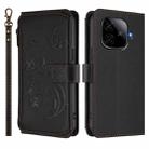 For vivo iQOO Neo Z9 / Z9 Pro Turbo 5G Butterfly Love Flower Multi-card Zipper Wallet Leather Phone Case(Black) - 2