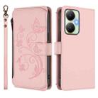 For vivo Y27 4G 2023 Global / Y35M+ Butterfly Love Flower Multi-card Zipper Wallet Leather Phone Case(Pink) - 2