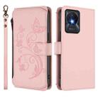 For vivo Y02A 4G / Y11 2023 / Y02t Butterfly Love Flower Multi-card Zipper Wallet Leather Phone Case(Pink) - 2