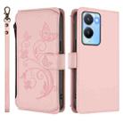 For vivo Y56 5G Global / Y16 4G Global Butterfly Love Flower Multi-card Zipper Wallet Leather Phone Case(Pink) - 2